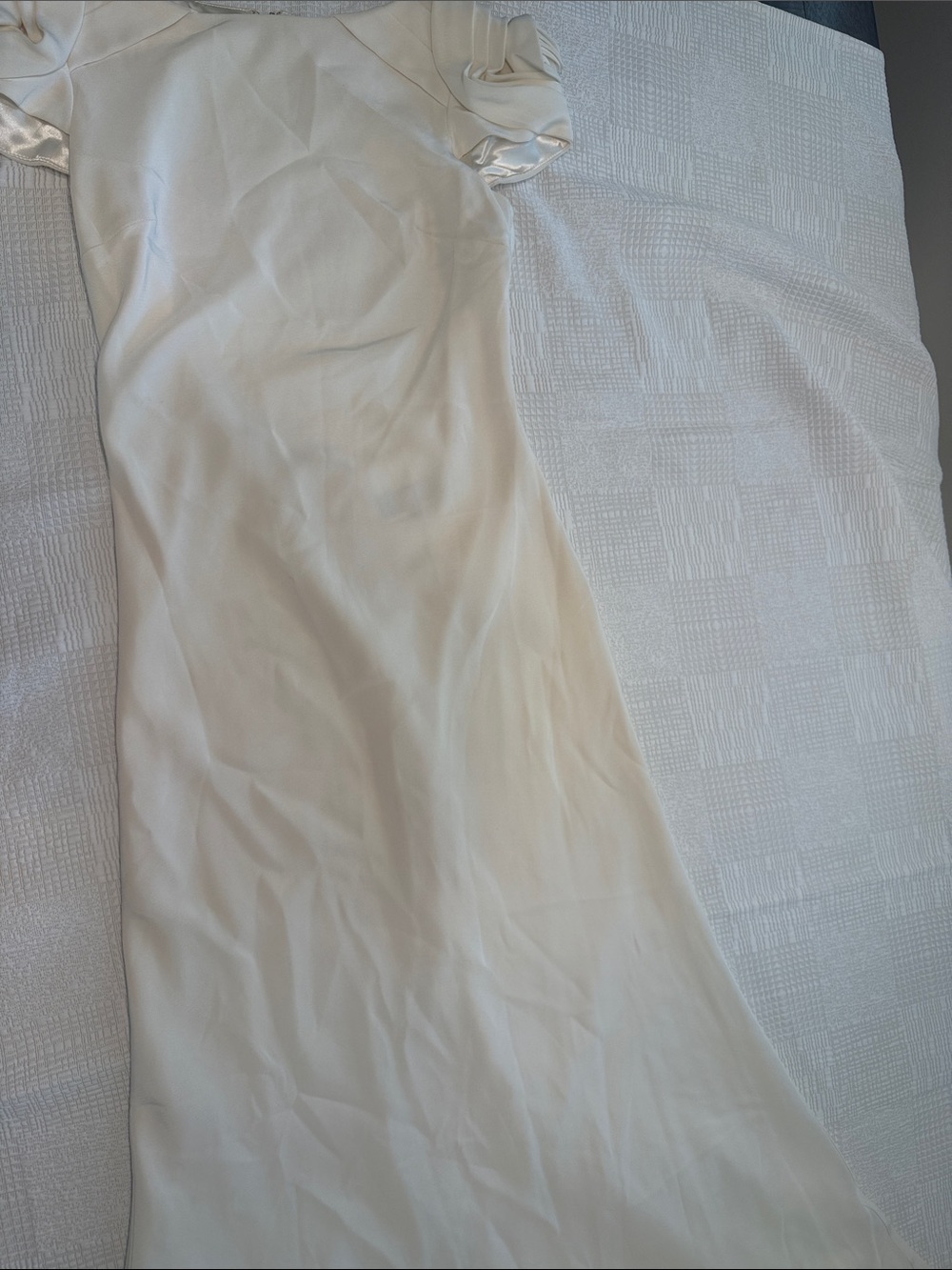 ABS Allen Schwartz Cream Satin Slip Dress